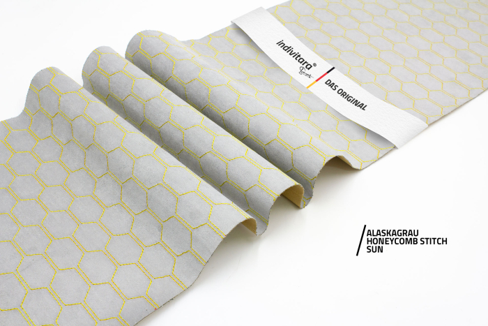 indivitara® Premium Stitch - selbstklebender Mikrofaserstoff Premium mit echten Nähten - Meterware - verschiedene Farben